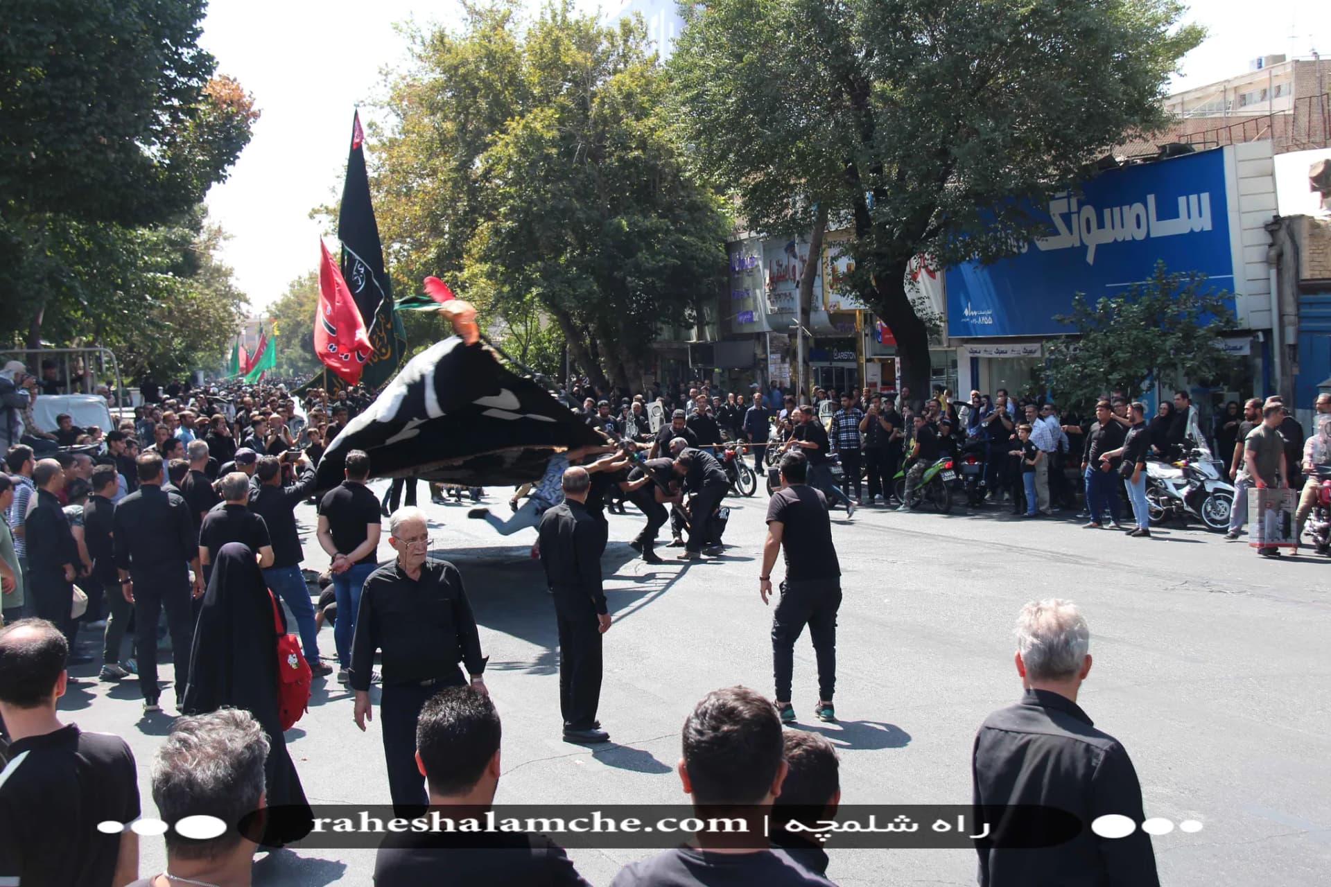 بزرگ ترین کاروان علامت کشی و دسته عزاداری بنیاسد در تهران/ تصاویر — تصویر 30