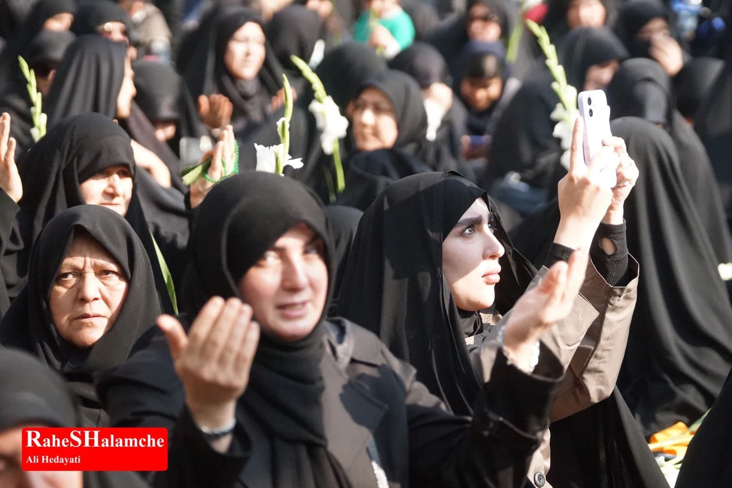 مراسم عزاداری فاطمیون در میدان فاطمی تهران +تصاویر — تصویر 10