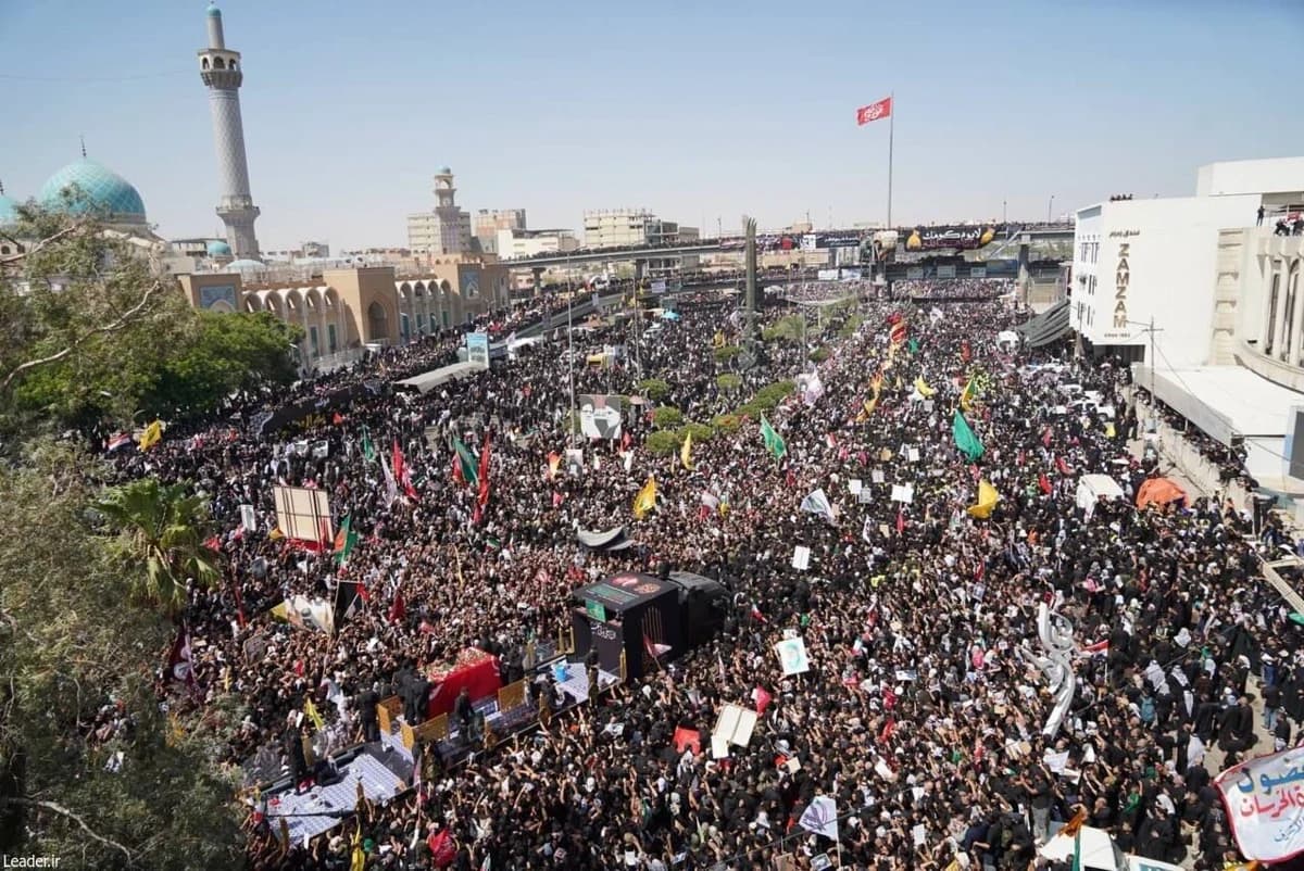 تشییع باشکوه رهبر شهید ایران در نجف اشرف +تصاویر — تصویر 6