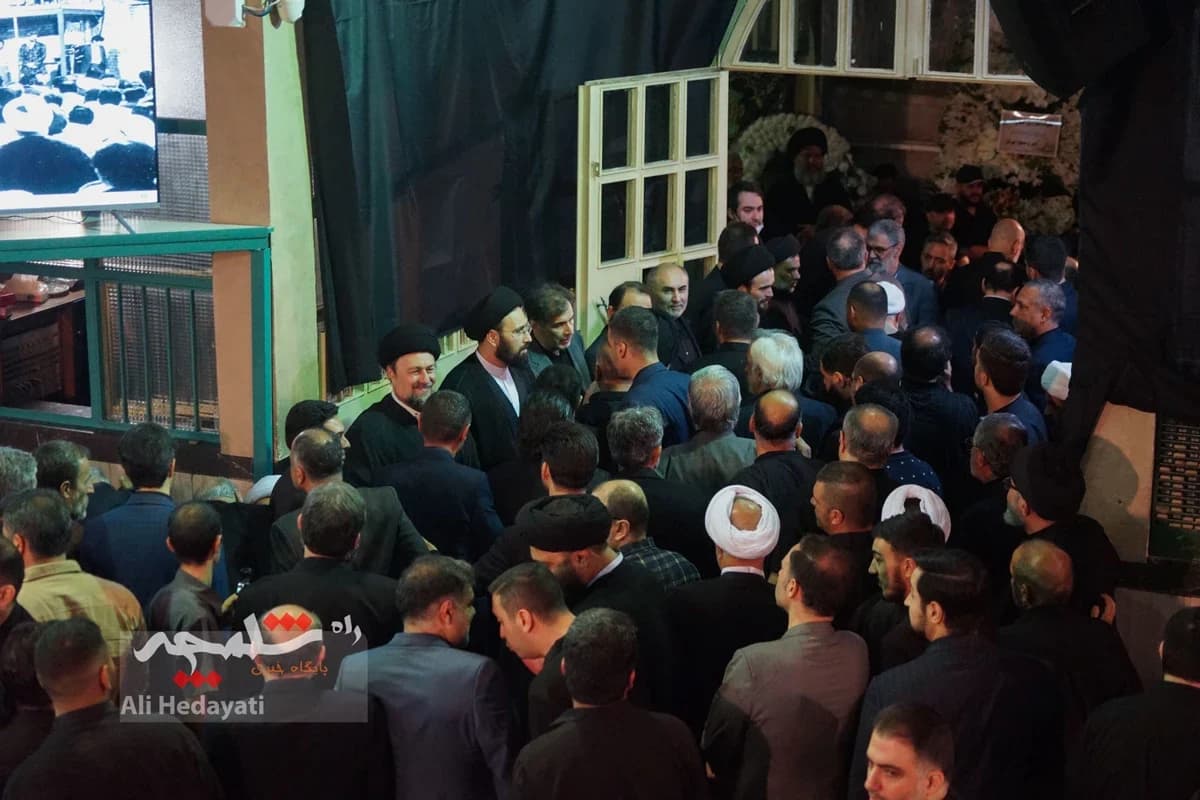 چه کسانی در مراسم ختم مادر همسر سیدحسن خمینی حضور داشتند؟ +تصاویر — تصویر 14